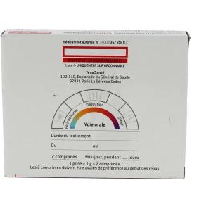 Amoxicilline/acide Clavulanique Teva 500 Mg/62,5 Mg Adultes, Comprimé Pelliculé (rapport Amoxicilline/acide Clavulanique : 8/1)