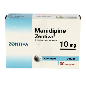 Manidipine Zentiva 10 Mg, Comprimé