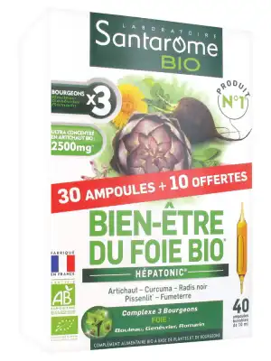 Santarome Bio Bien-être Du Foie Solution Buvable 40 Ampoules/10ml à SAINT-PRIEST