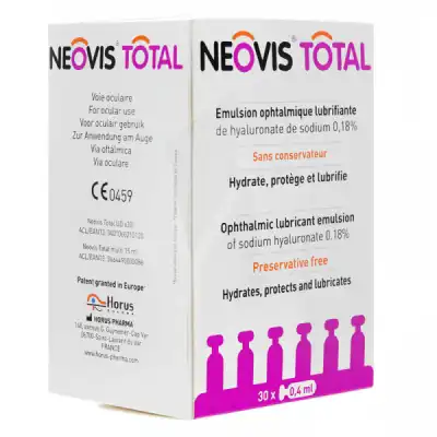 Neovis Total Solution Ophtalmique Lubrifiante Pour Instillation Oculaire 30 Unidose 0,4ml à MONTPELLIER