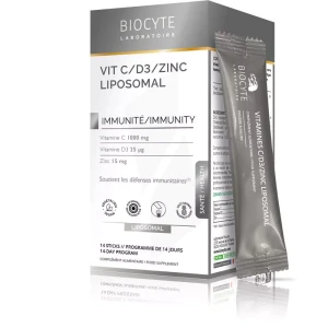 Biocyte Vitamine C-d3-zinc Liposomal Poudre à Diluer 14 Sticks