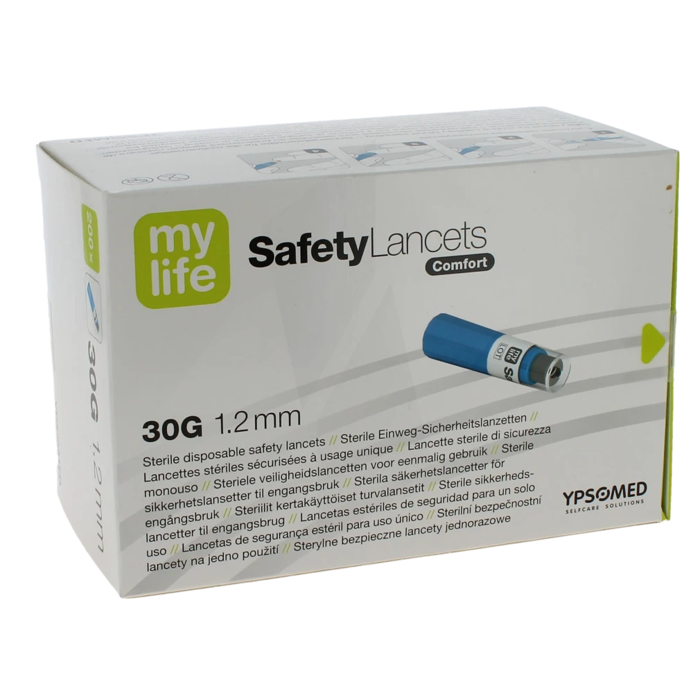 Mylife Safetylancets Auto-piqueur à Usage Unique Confort B/200