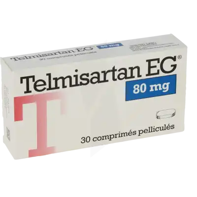 Telmisartan Eg 80 Mg, Comprimé Pelliculé à Abbeville