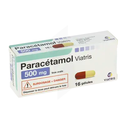 Paracetamol Viatris 500 Mg, Gélule à UGINE