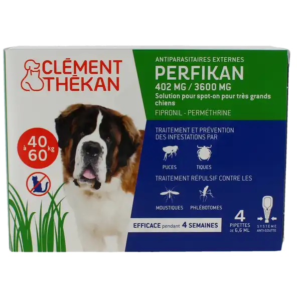 Perfikan 402 Mg/3600 Mg Solution Pour Spot-on Pour Tres Grands Chiens, Solution Pour Spot-on