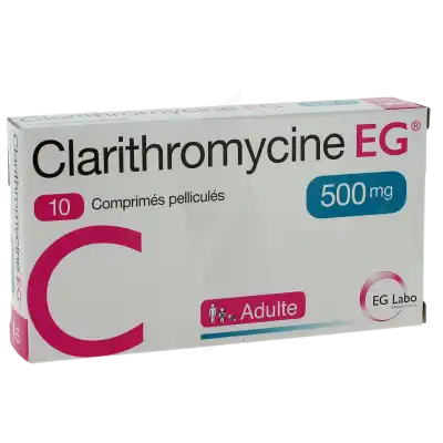 Clarithromycine Eg 500 Mg, Comprimé Pelliculé à Abbeville