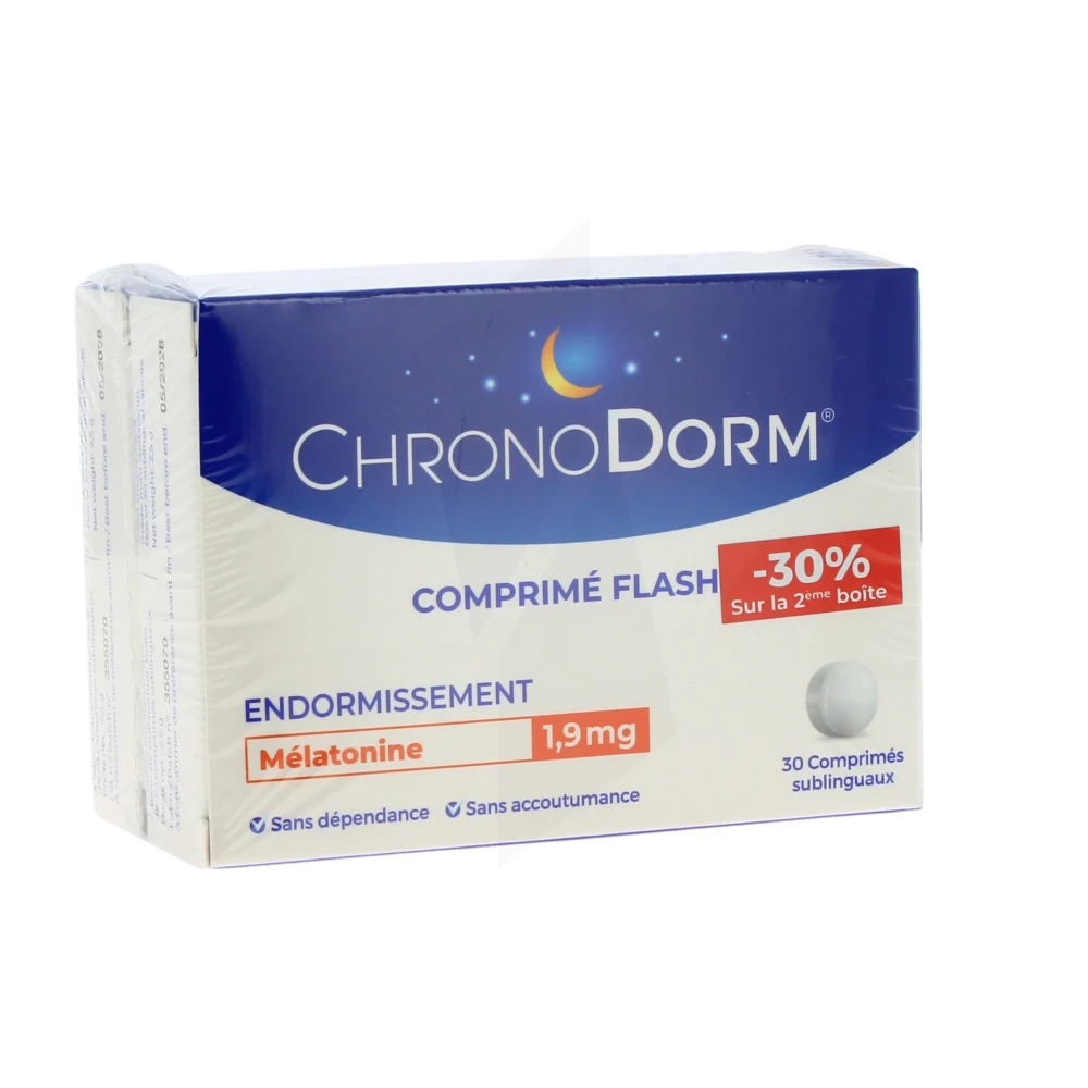 Chronodorm MÉlatonine 1,9 Mg Comprimés Subl 2 Boîtes De 30