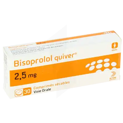 Bisoprolol Quiver 2,5 Mg, Comprimé Sécable à VILLERS-LE-LAC