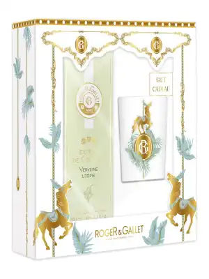 Roger & Gallet Coffret Extrait De Cologne Verveine Utopie 100ml + Bougie Parfumée Feu De Bois 60g à JOINVILLE-LE-PONT