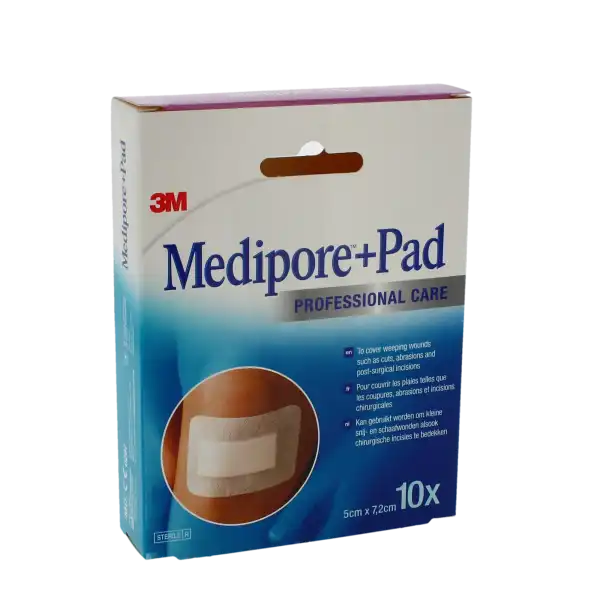 Medipore + Pad, 5 Cm X 7,2 Cm, Bt 10