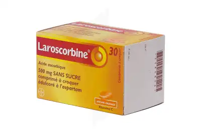 Laroscorbine 500 Mg Sans Sucre, Comprimé à Croquer édulcoré à L'aspartam à COLLONGES-SOUS-SALEVE