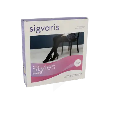Sigvaris Styles Opaque Collant  Femme Classe 2 Noir Medium Normal à Mérignac