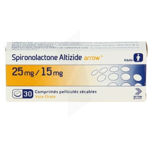 Spironolactone Altizide Arrow 25 Mg/15 Mg, Comprimé Pelliculé Sécable