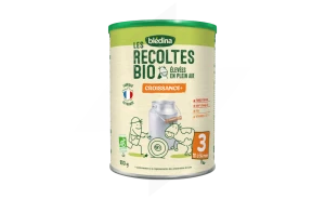 Blédina Les Récoltes Bio 3 Croissance Lait En Poudre B/800g