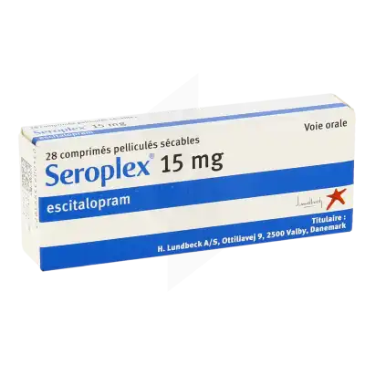 Seroplex 15 Mg, Comprimé Pelliculé Sécable à SAINT-SAENS