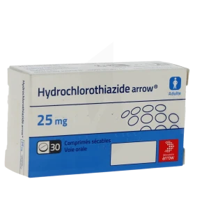 Hydrochlorothiazide Arrow 25 Mg, Comprimé Sécable