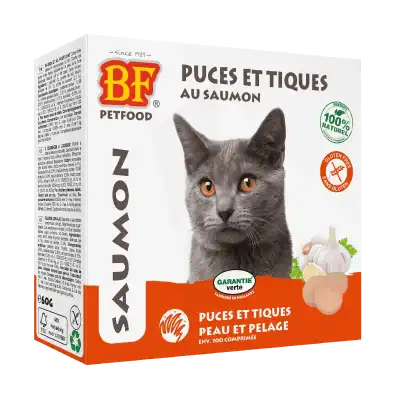 Biofood Chat Anti Puces Et Tiques Naturel Au Saumon à Saint-Vallier