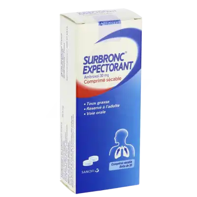 Surbronc Expectorant Ambroxol 30 Mg, Comprimé Sécable à GRENOBLE