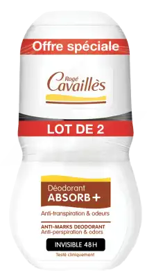 Rogé Cavaillès Déodorants Déo Absorb+ Invisible Roll-on 2x50ml à Paris