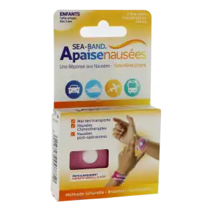 Sea-band Bracelet Anti-nausées Enfant Rose à Nice