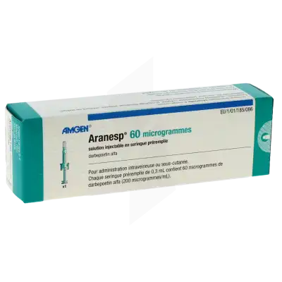 ARANESP 60 microgrammes, solution injectable en seringue préremplie