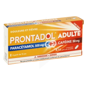 Prontadol Adultes 500 Mg/50 Mg, Comprimé