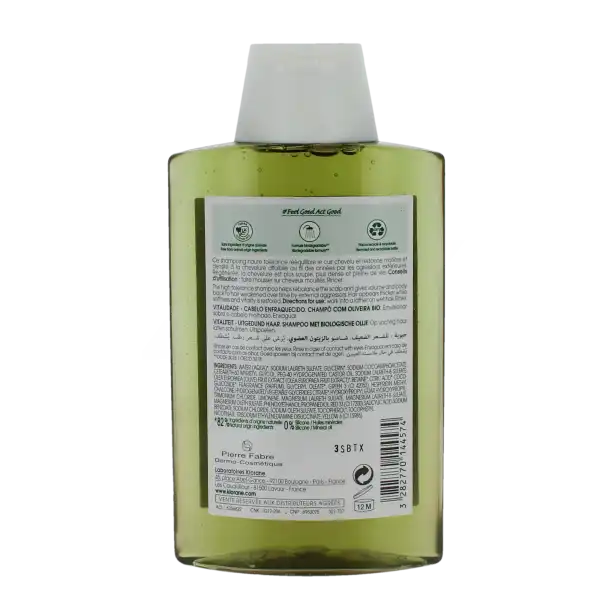 Klorane Olivier Shampooing Cheveux En Perte De Matière 200ml