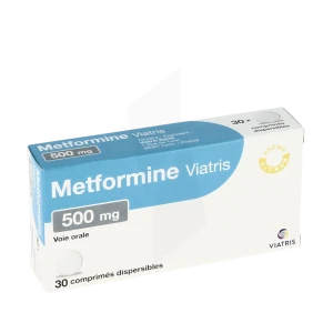 Metformine Viatris 500 Mg, Comprimé Dispersible