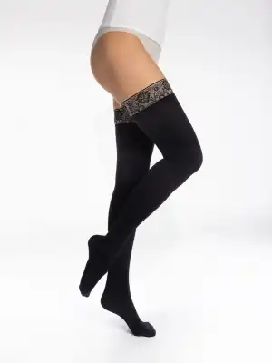 Sigvaris Styles Opaque Bas Auto-fixants  Femme Classe 2 Noir Medium Long à Montech