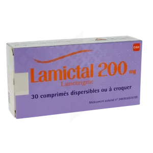 Lamictal 200 Mg, Comprimé Dispersible Ou à Croquer
