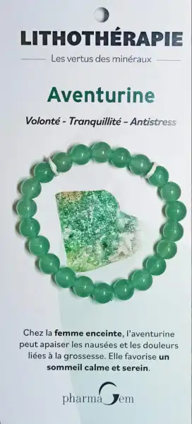 Bracelet De Lithothérapie En Aventurine 8 Mm