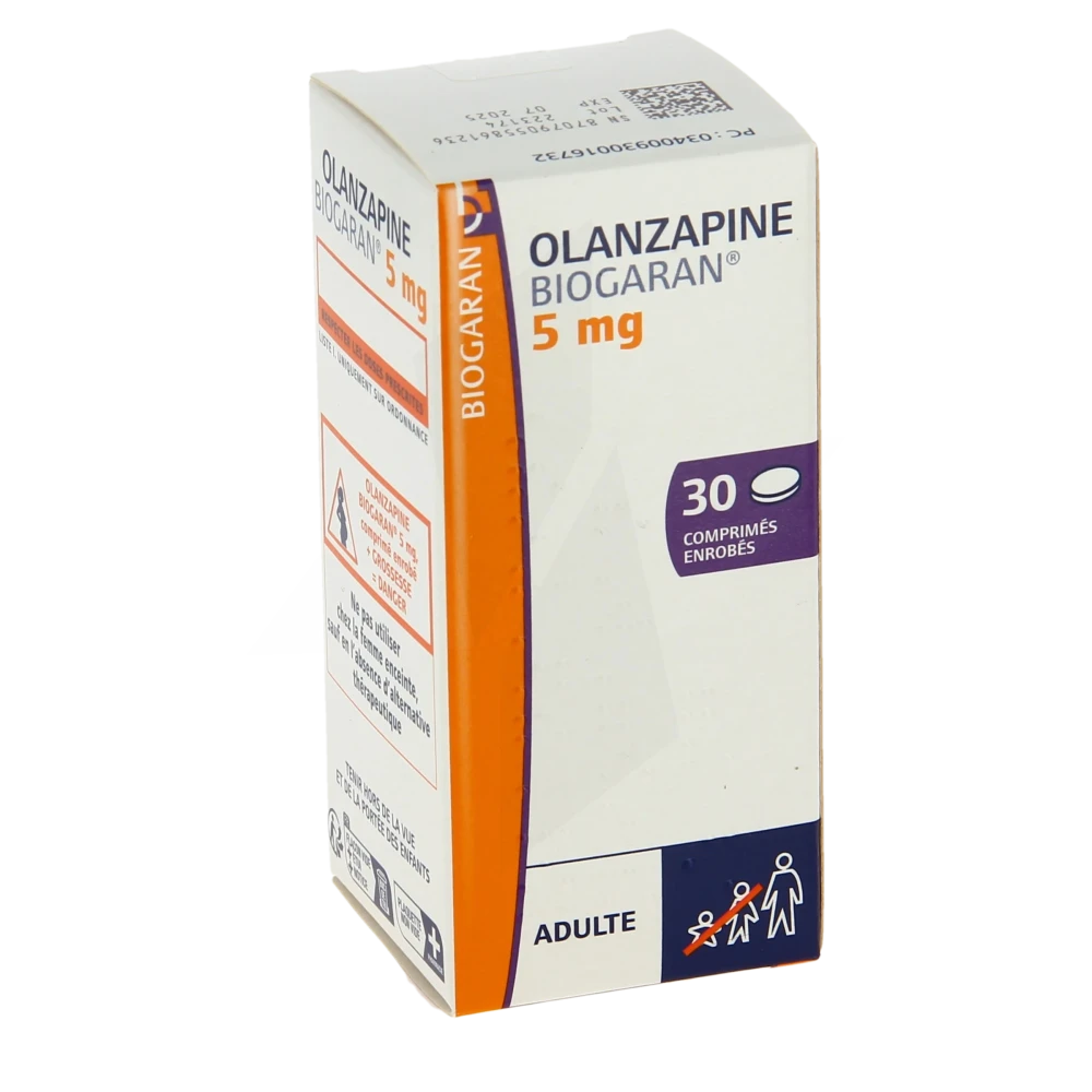 Olanzapine Biogaran 5 Mg, Comprimé Enrobé