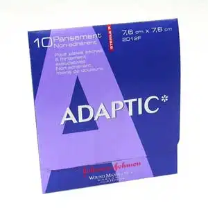 ADAPTIC, 7,6 cm x 7,6 cm , bt 10