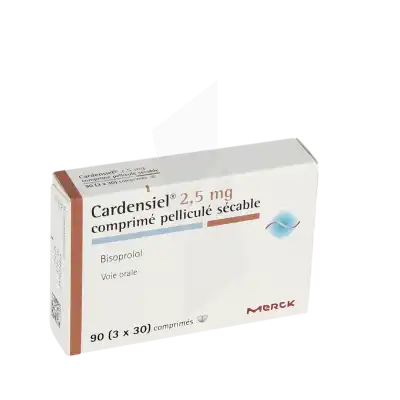 CARDENSIEL 2,5 mg, comprimé pelliculé sécable