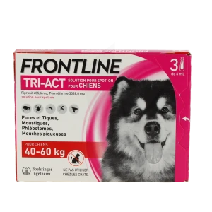 Frontline Tri-act Solution Pour Spot-on Pour Chiens 40 - 60 Kg, Solution Pour Spot-on