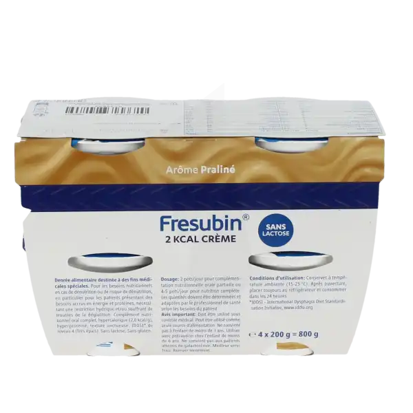 Fresubin 2 Kcal Crème Nutriment Praliné 4pots/200g