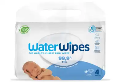 Waterwipes Lingettes Biodégradables Bébé 4paquets/60 à PINS-JUSTARET