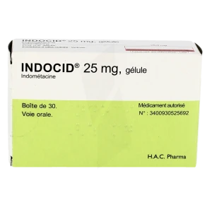 Indocid 25 Mg, Gélule