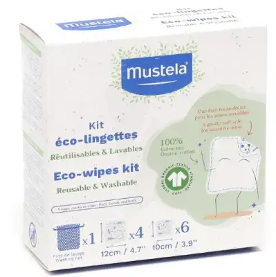 Mustela Bebe Enfant Lingette Éco Coton Bio B/3 10x10cm + 3 12x12cm à Aubervilliers