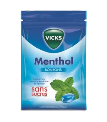 Vicks Bonbon Menthol Sans Sucre Sachet/72g