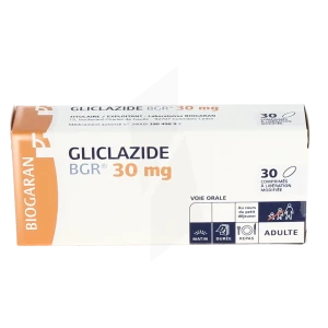 Gliclazide Bgr 30 Mg, Comprimé à Libération Modifiée