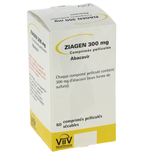 Ziagen 300 Mg, Comprimé Pelliculé