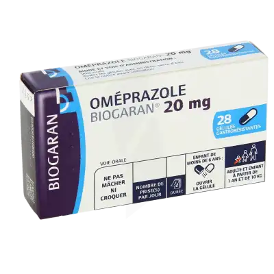OMEPRAZOLE BIOGARAN 20 mg, gélule gastro-résistante