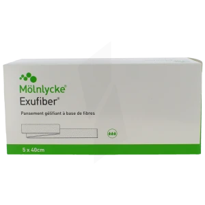 Mölnlycke Exufiber Pansement Gélifiant à Base De Fibres 5x40cm