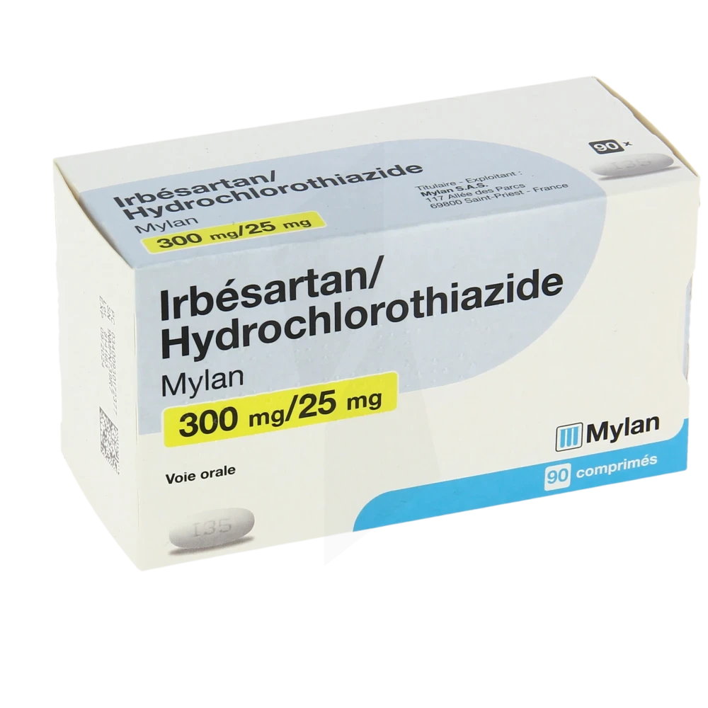 Irbesartan/hydrochlorothiazide Viatris 300 Mg/25 Mg, Comprimé