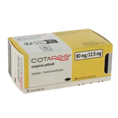 Cotareg 80 Mg/12,5 Mg, Comprimé Pelliculé à CHAMPAGNOLE