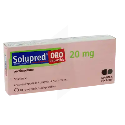 Solupred 20 Mg, Comprimé Orodispersible à CHAMPAGNOLE