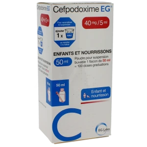 Cefpodoxime Eg Enfants Et Nourrissons 40 Mg/5 Ml, Poudre Pour Suspension Buvable