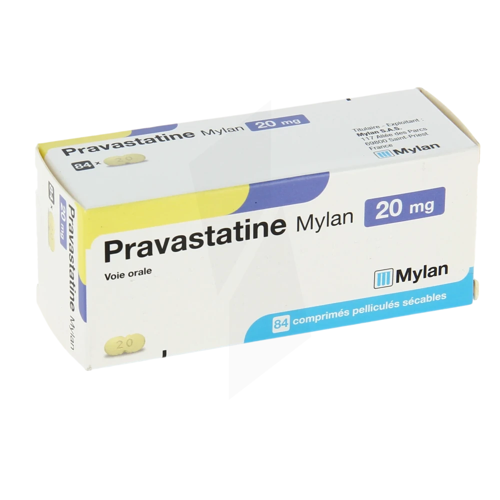 Pravastatine Viatris 20 Mg, Comprimé Pelliculé Sécable
