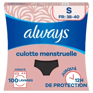 Always Culotte Lavable Pour Les Règles Noire S 38-40